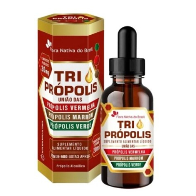 Tri Própolis Em Gotas ( Própolis Vermelha, Verde e Marrom) 20ml - Flora Nativa